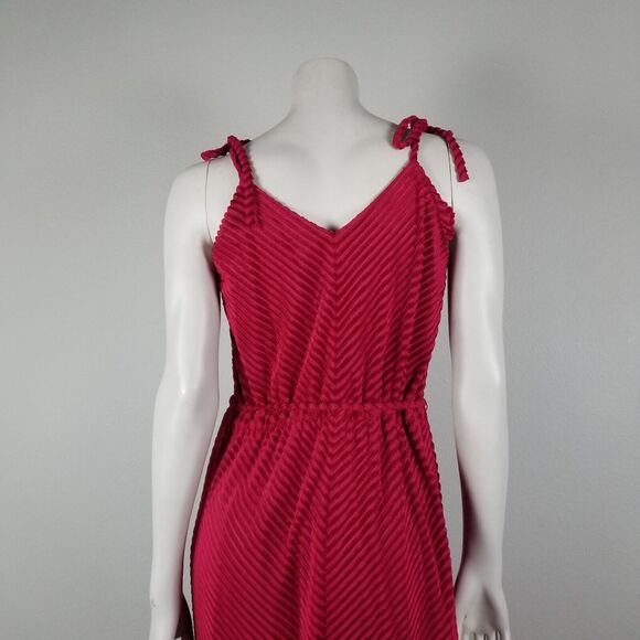 Jerell Of Texas Wine Red Chenille 70s Vintage Disco Maxi Dress Size Small/13 - Picture 7 of 16